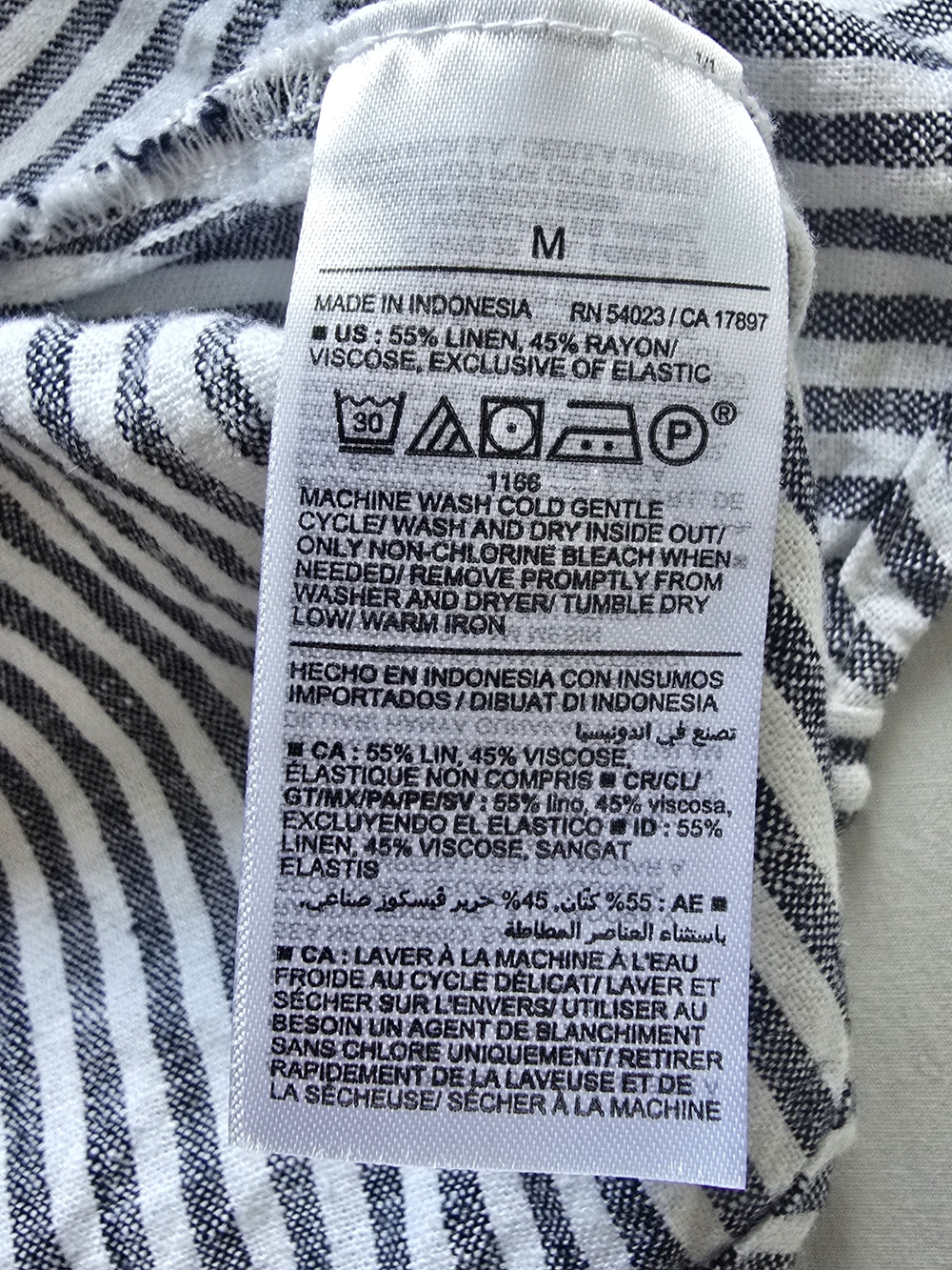 Old Navy Blue and White Striped Tie-Shoulder Mini Dress - Picture 6 of 6